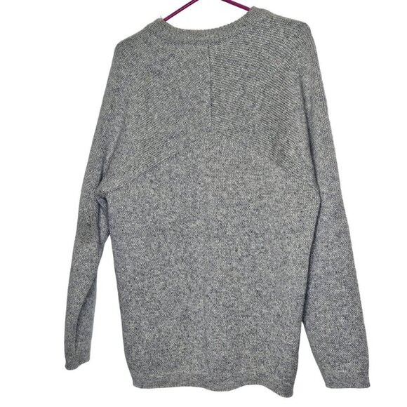 Norsewear Mens Fishermans Thick Wool Sweater Gray Grey Sz L Made In‎ New Zealand - Picture 4 of 9